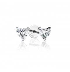 0.50 cts (x2) E VVS Heart Brilliant Diamonds