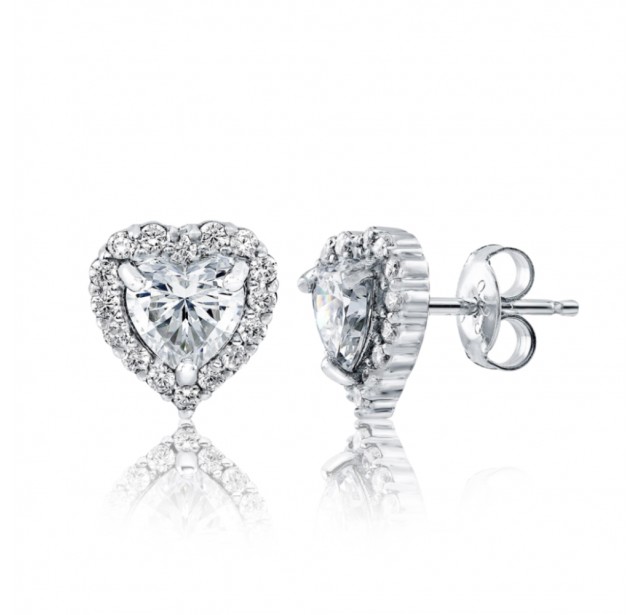 Caraters Glamour 0.70 cts (x2) E VS Heart Brilliant Diamonds