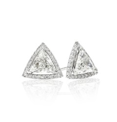 Caraters Glamour 0.70 cts (x2) E VS Trilliant Diamonds