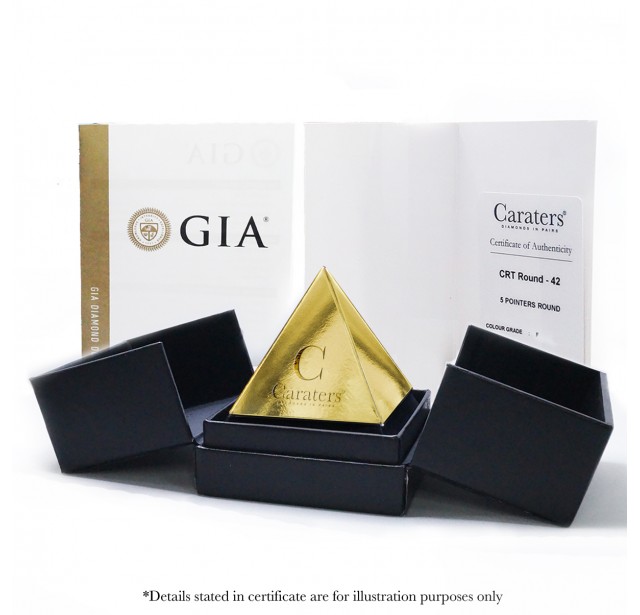 GIA Glamour 0.70cts (x2) F VS1 Princess Cut Diamond